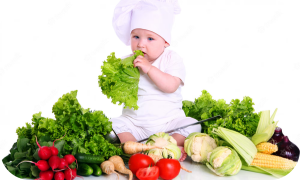chef bebe avec légumes